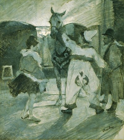 Hinter den Kulissen im Zirkus von Henri de Toulouse Lautrec